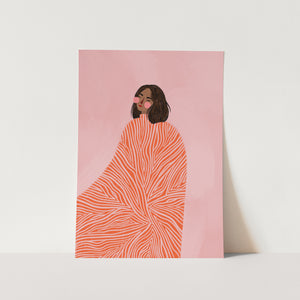Woman With Swirls PFY Art Print