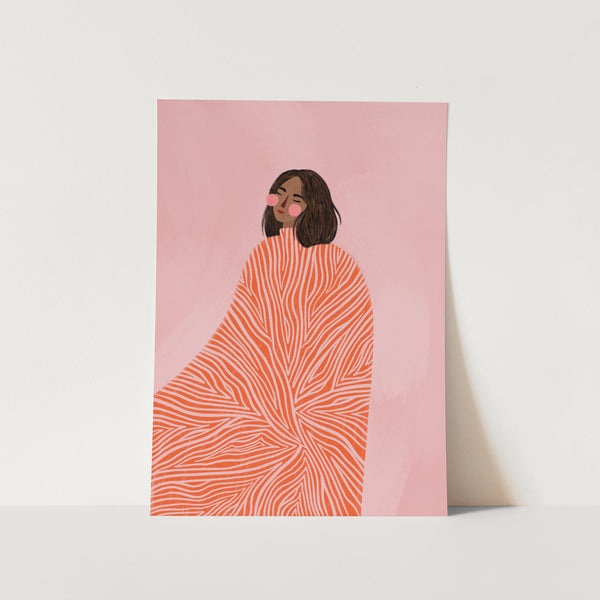 Woman With Swirls PFY Art Print