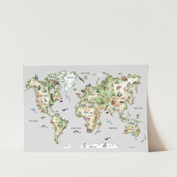 English Map Design Art Print