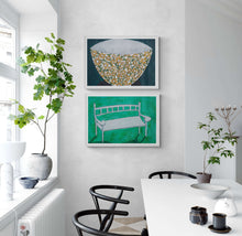 Load image into Gallery viewer, White Bench with Shadow Art Print