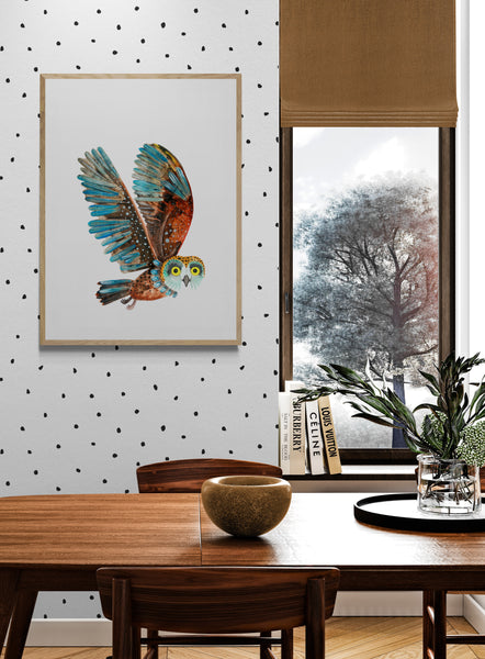 Flying Owl Art Print