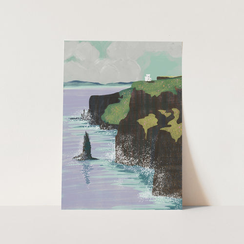 Irish Coastal Cliffs PFY Art Print