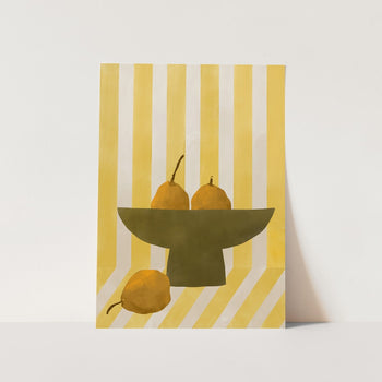Yellow Striped Pears PFY Art Print