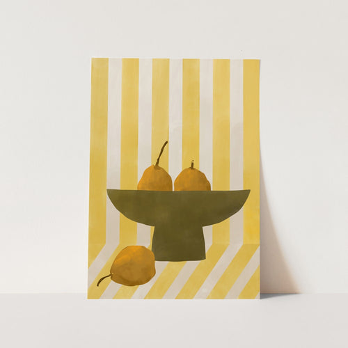 Yellow Striped Pears PFY Art Print