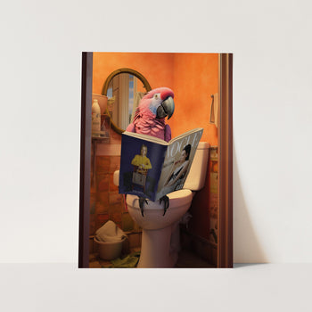 Parrot In the Toilet PFY Art Print