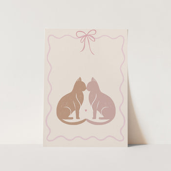 Two Cats in Love PFY Art Print