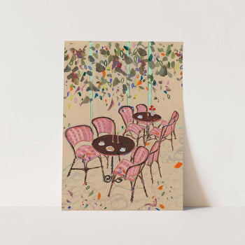 Paris bistro vibes PFY Art Print