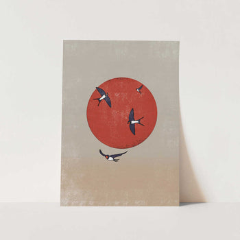 Swallows at Sunrise PFY Art Print