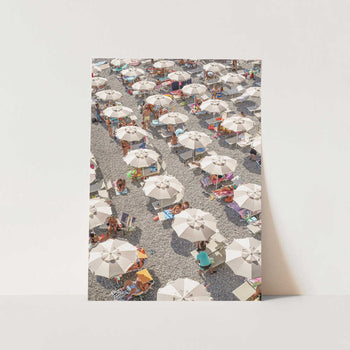 Crowded Summer Beach Day PFY Art Print