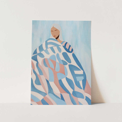 Serene Patterned Woman PFY Art Print