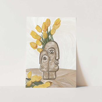 Mother Child Tulips PFY Art Print