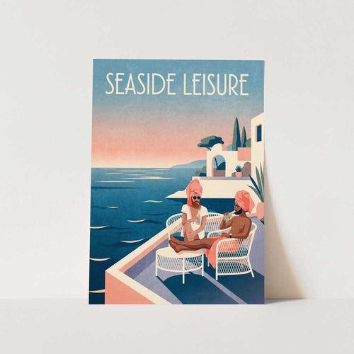 Seaside Leisure Balcony PFY Art Print