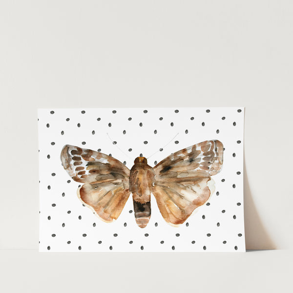 Spotty Background Moth Art Print