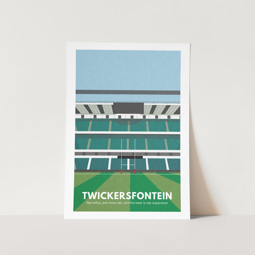 Twickersfontein Rugby Illustration Art Print