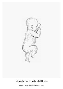 Birth Posters in scale 1:1