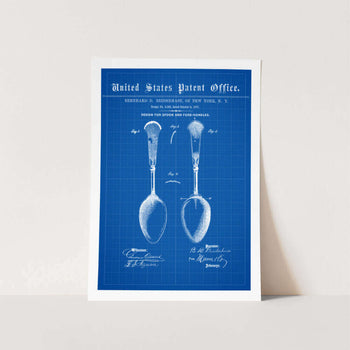 1870 Spoon and Fork Handles Patent Art Print