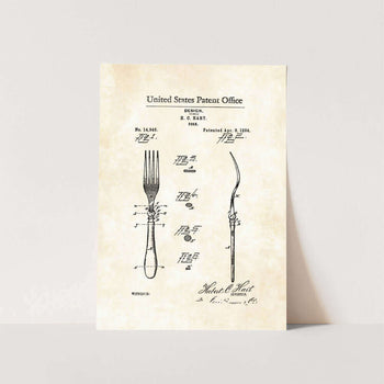 1884 Fork Patent Art Print