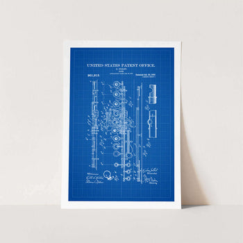 1908 Flute Patent Art Print