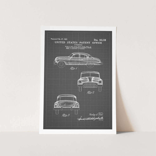 1951 General Motors Automobile Patent Art Print