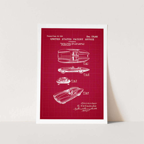 1953 Italian Racing Car Patent Art Print