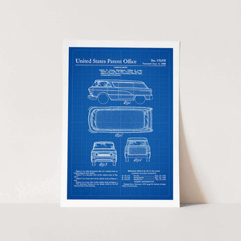 1956 General Motors Van Patent Art Print