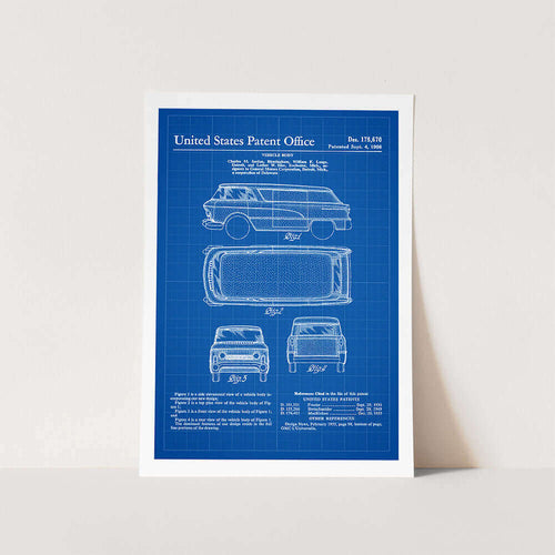 1956 General Motors Van Patent Art Print