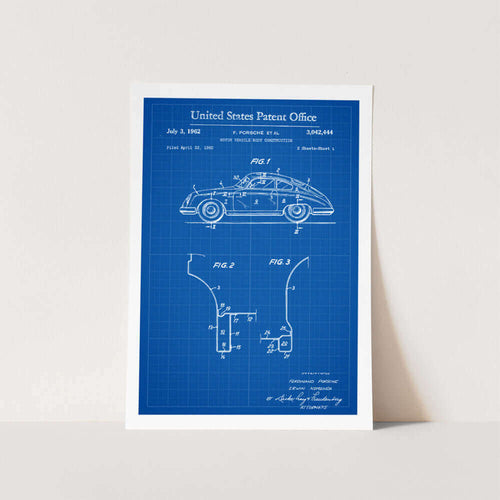 1962 Porsche Patent Art Print
