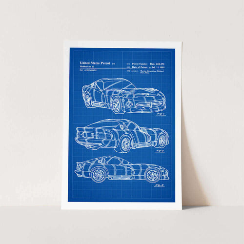 1996 Dodge Viper Patent Art Print