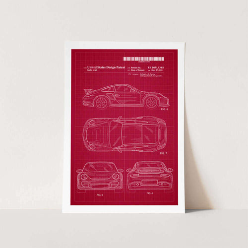 2011 Porsche 911 Patent Art Print