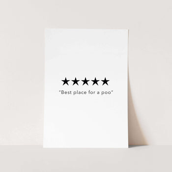 5 Star Text Art Print