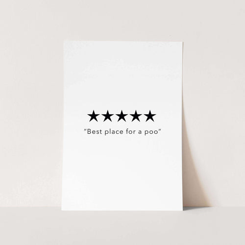 5 Star Text Art Print