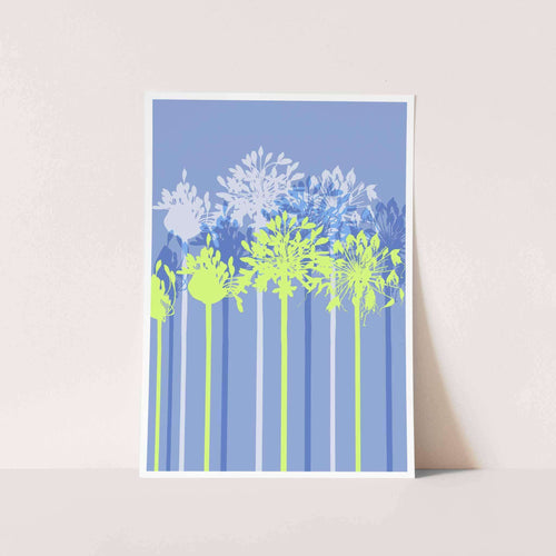Agapanthus Silhouette Art Print