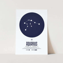 Load image into Gallery viewer, Aquarius Star Sign Art Print 