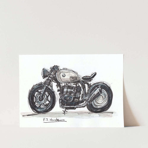 BMW Cafe Racer Motorbike Art Print
