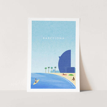 Barcelona Beach Art Print