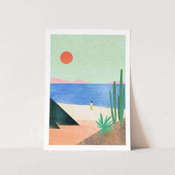 Beach Girl 02 by Henry Rivers Art Print