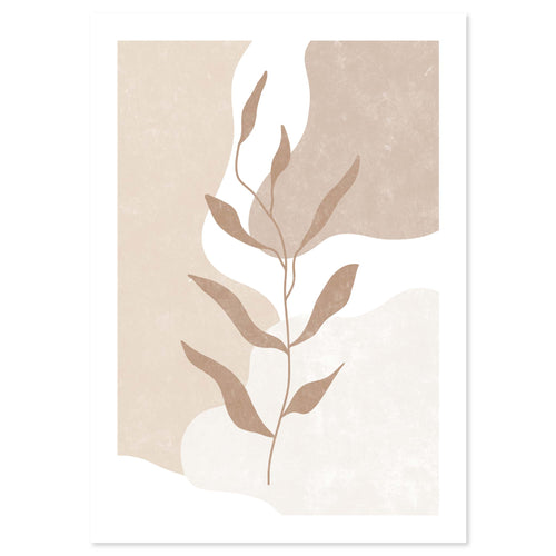 Boho Botanical Neutral by Sonjé Art Print