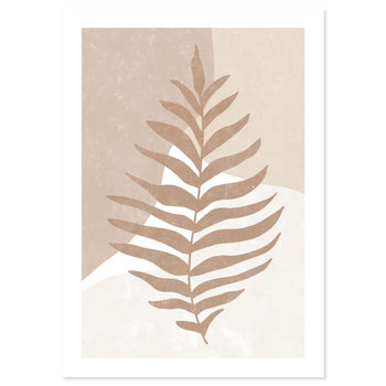 Boho Fern Neutral by Sonjé Art Print