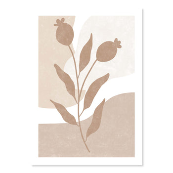 Boho Seedpod Neutral by Sonjé Art Print