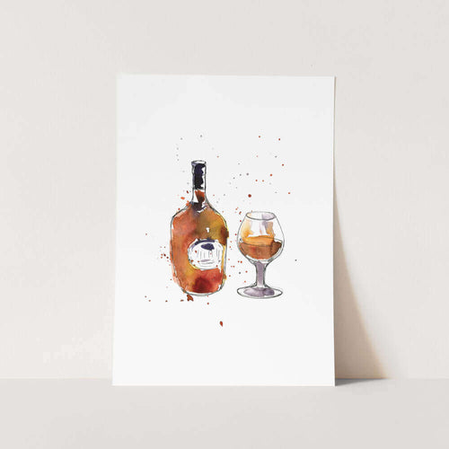 Brandy Watercolour Art Print