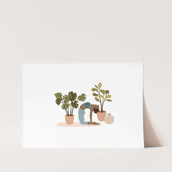 Camel Pose at home Art Print