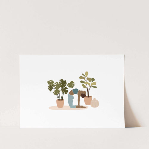 Camel Pose at home Art Print