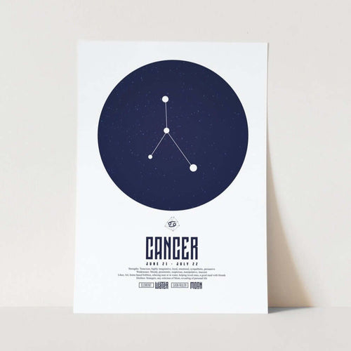Cancer Star Sign Art Print