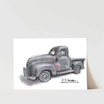 Chevy Truck 40s Unsharp Car Art Print