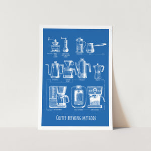 Coffee Brewing Methods Art Print