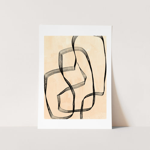 Continuous Black Lines Art Print