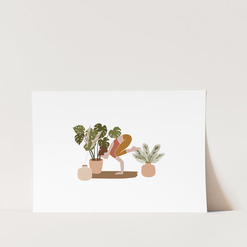 Crow Pose at home Art Print