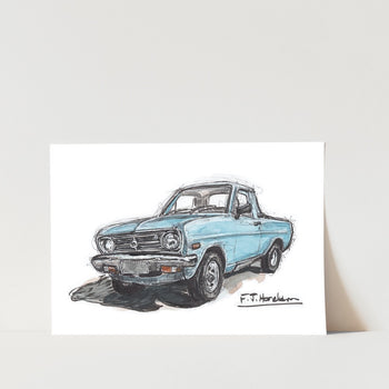 Datsun 1200 Bakkie Car Art Print