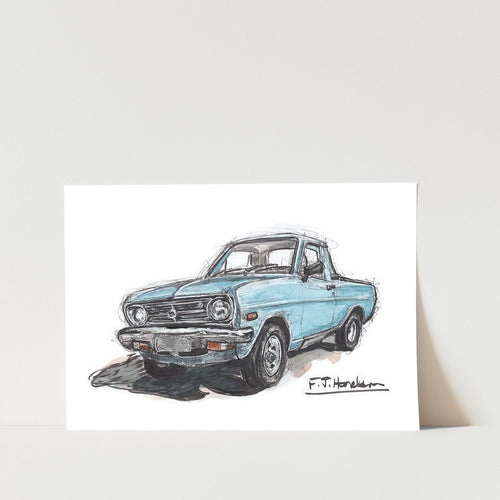 Datsun 1200 Bakkie Car Art Print