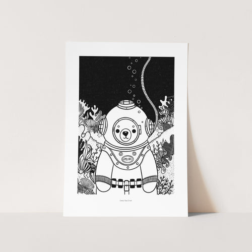 Deep Sea Diver Art Print